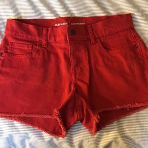 Old navy burnt orange boyfriend jean shorts